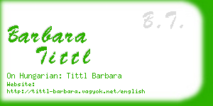 barbara tittl business card